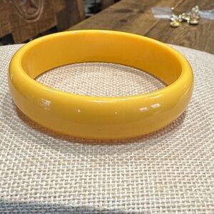 Bright Yellow Acrylic Bangle Bracelet